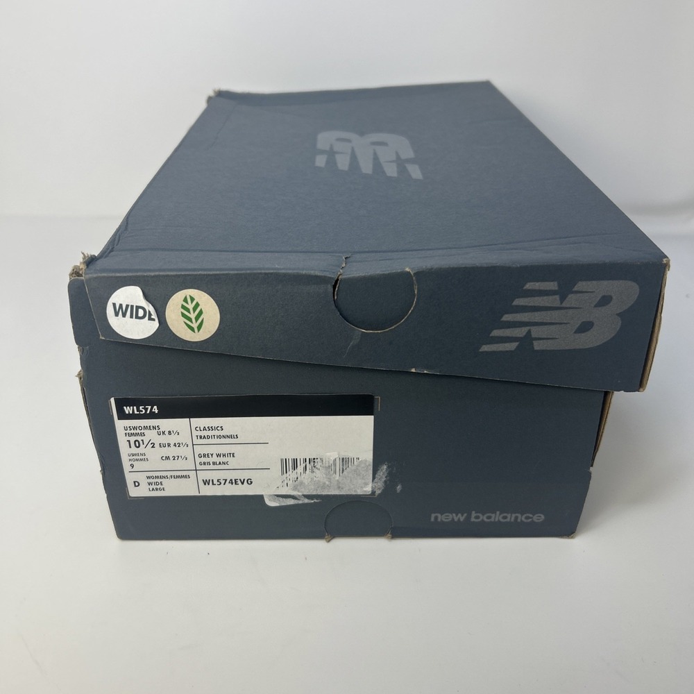 New‎ Balance 574 Core Grey  Women's Sz 10.5 D Wide WL574EVG Classic Suede NIB - Picture 10 of 11